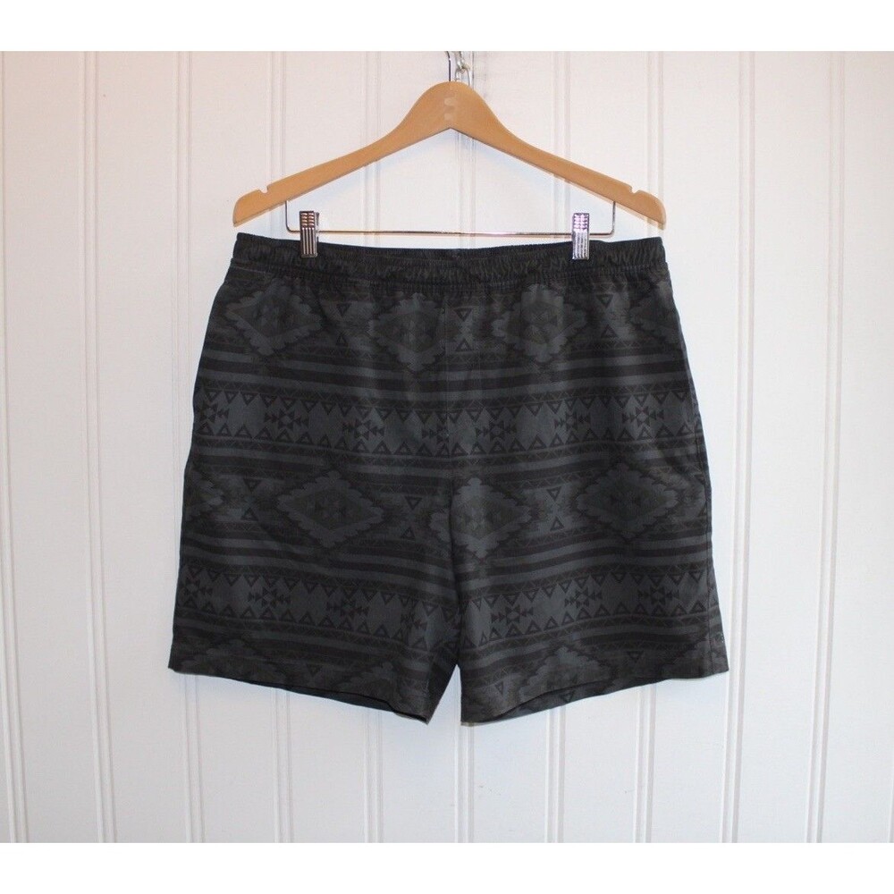 Chubbies The Quests 7” Shorts XXL Black Print‎ Compression Lined Gym Running